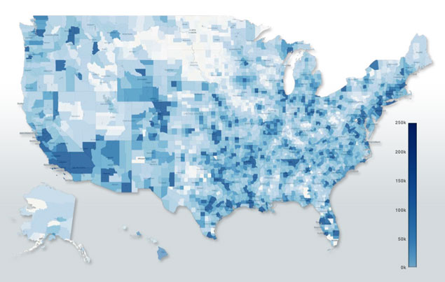 Number of AFC patients by County thumbnail